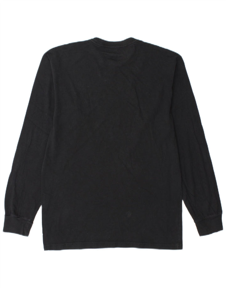 Мужской топ VANS классического кроя с рисунком и длинными рукавами, средний черный хлопок