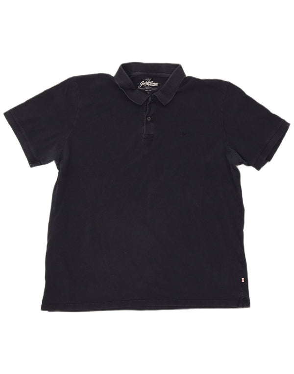 Мужская рубашка-поло Jack & Jones XL темно-синяя