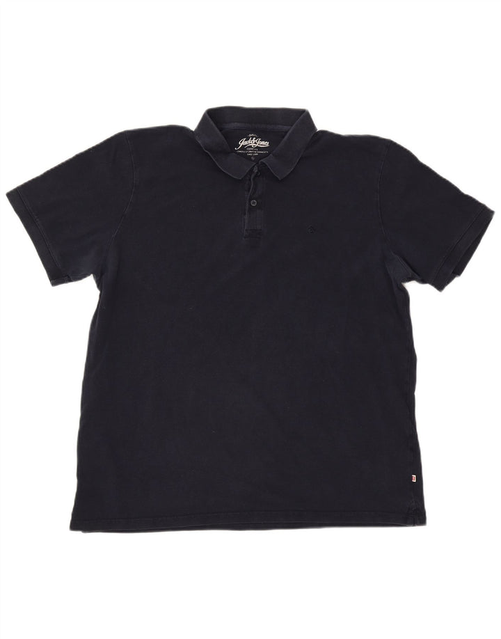 Мужская рубашка-поло Jack & Jones XL темно-синяя