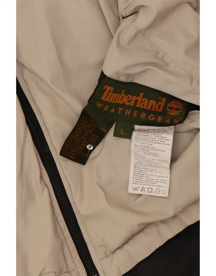 Мужская двусторонняя стеганая куртка Timberland UK 40, большой черный нейлон