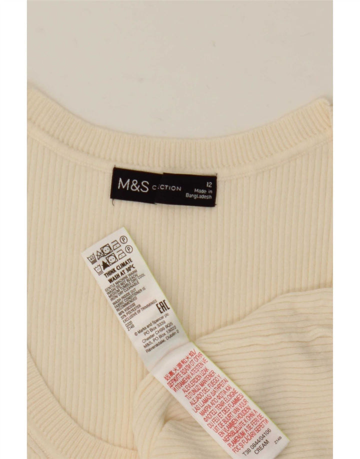 Женский жилет Marks & Spencer UK 12, средний бежевый, вискоза