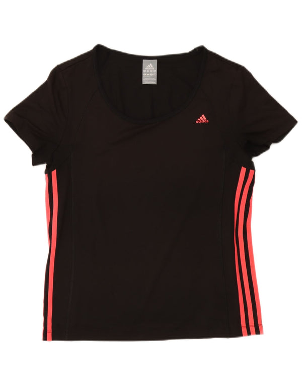 Женская футболка Adidas Climalite Top UK 16/18, большой черный полиэстер