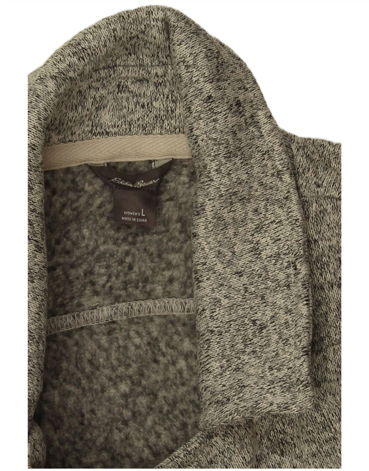 Женский двубортный пиджак Eddie Bauer UK 16, большой серый в крапинку