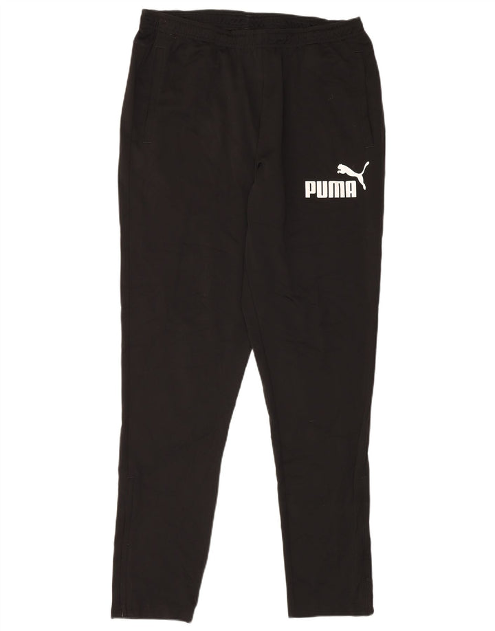 Мужские спортивные брюки PUMA с графическим рисунком, большие черные полиэстер