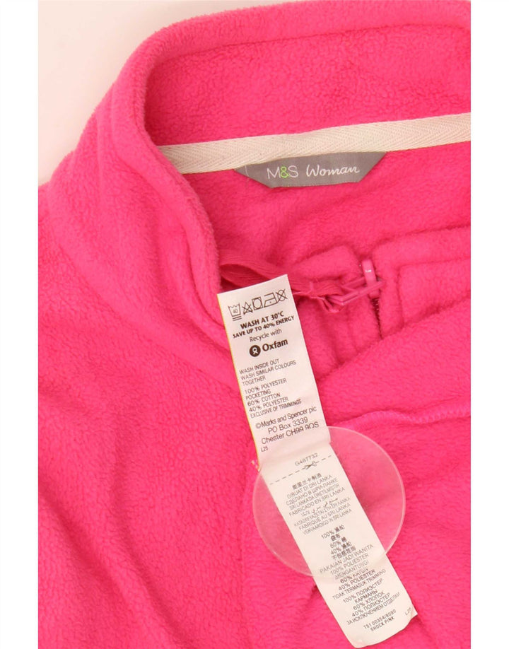 Женская флисовая куртка Marks & Spencer UK 20 2XL розовая из полиэстера