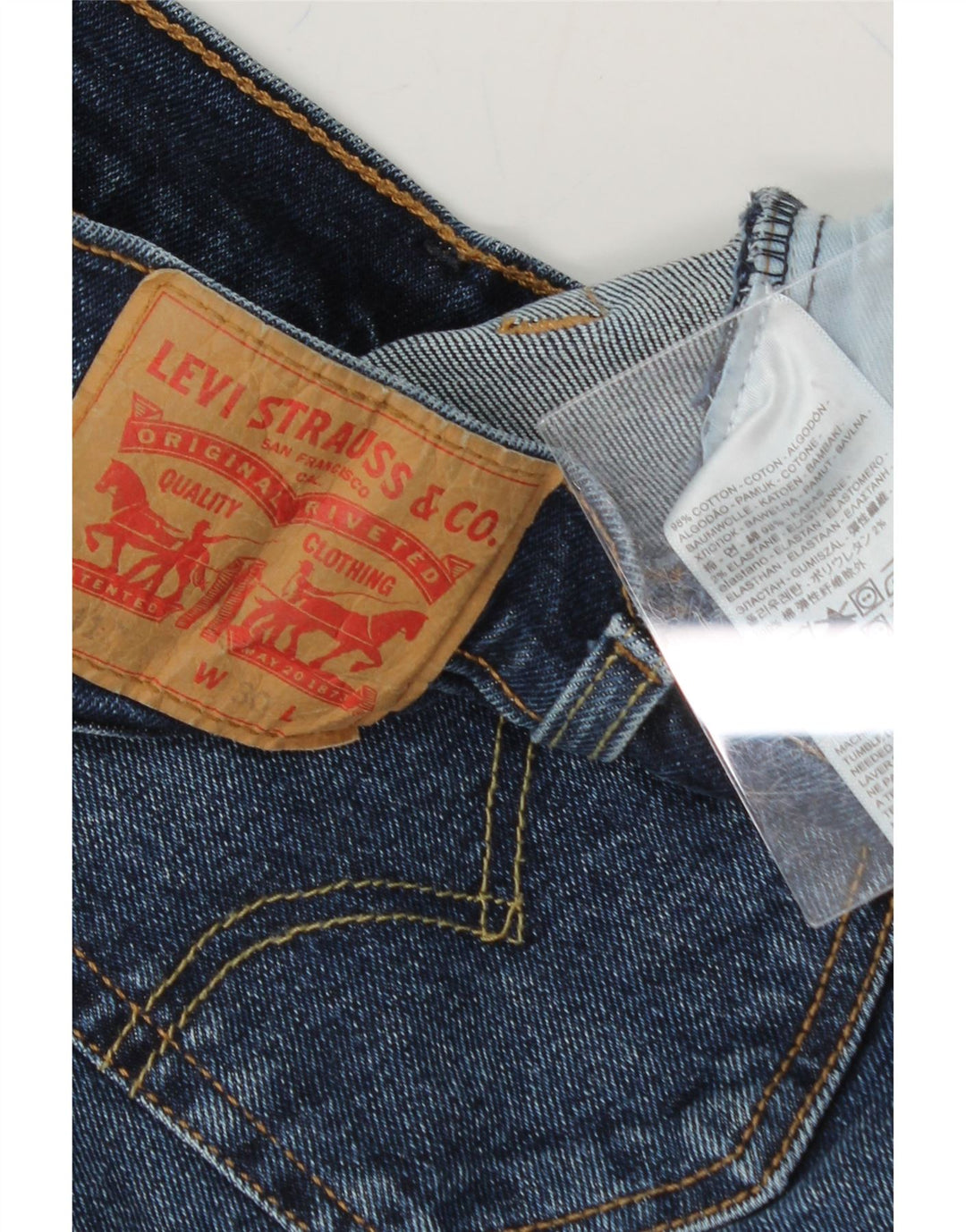 LEVI'S Mens 511 Denim Shorts W30 Medium  Blue Cotton Vintage Levi's and Second-Hand Levi's from Messina Hembry 