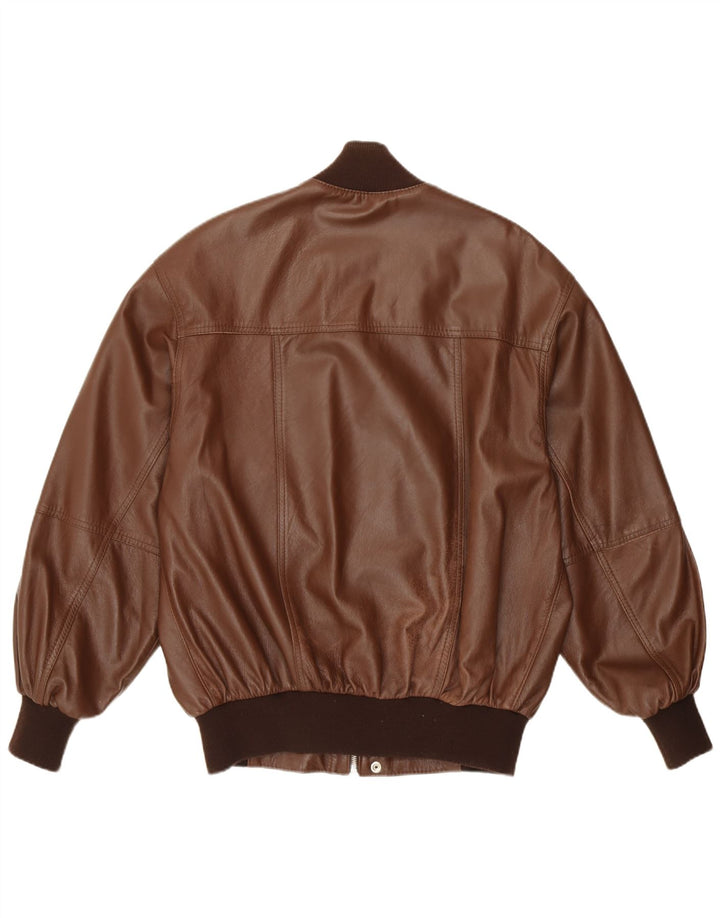Мужская кожаная куртка VINTAGE UK 36 маленькая коричневая кожа
