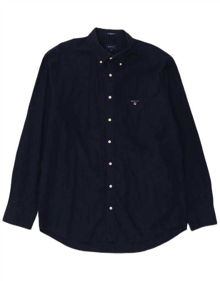 Мужская рубашка Gant Regular XL, темно-синяя, хлопок