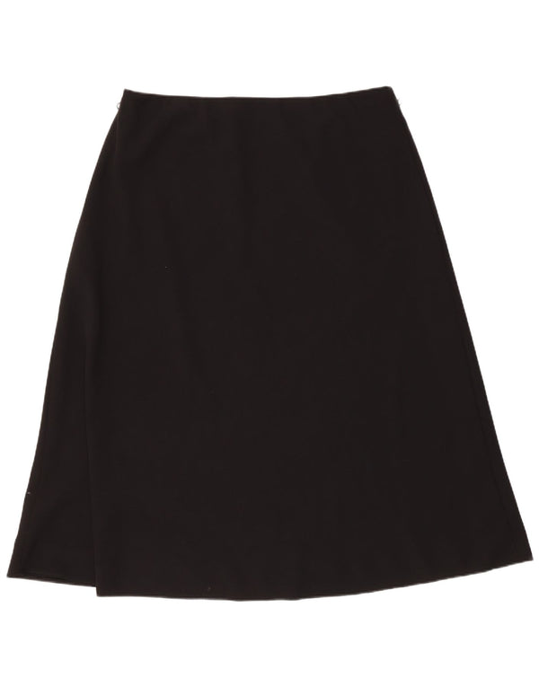 Женская юбка трапециевидного силуэта Marks & Spencer UK 18 XL W36, черный полиэстер