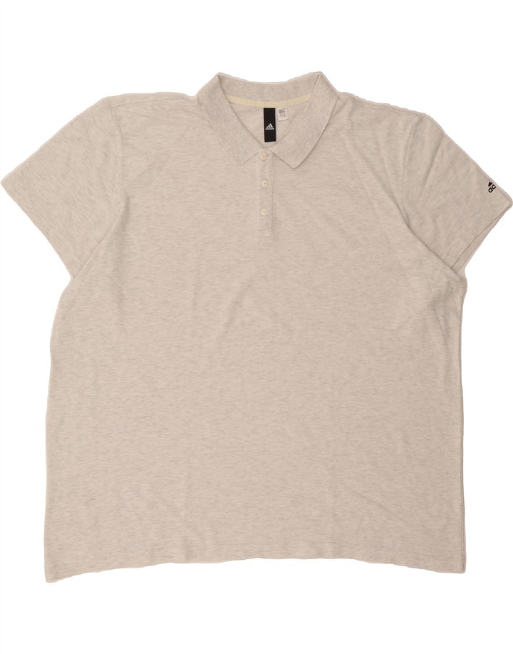 ADIDAS Mens Polo Shirt 2XL Grey Vintage Adidas and Second-Hand Adidas from Messina Hembry 