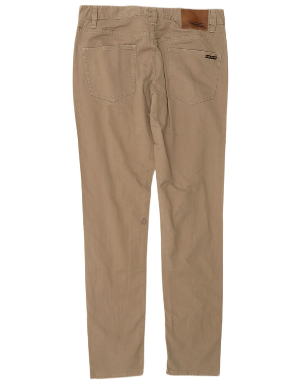 Volcom Мужские зауженные брюки-чиносы Vorta W30 L32 Хаки Хлопок