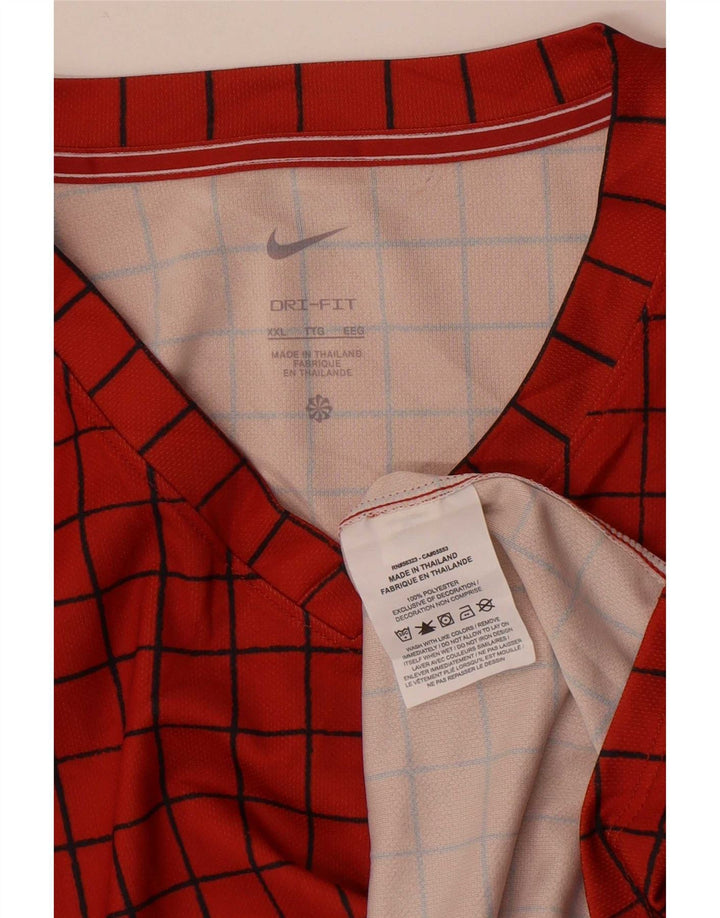 Мужская футболка Nike Dri Fit 2XL оранжевая клетка из полиэстера