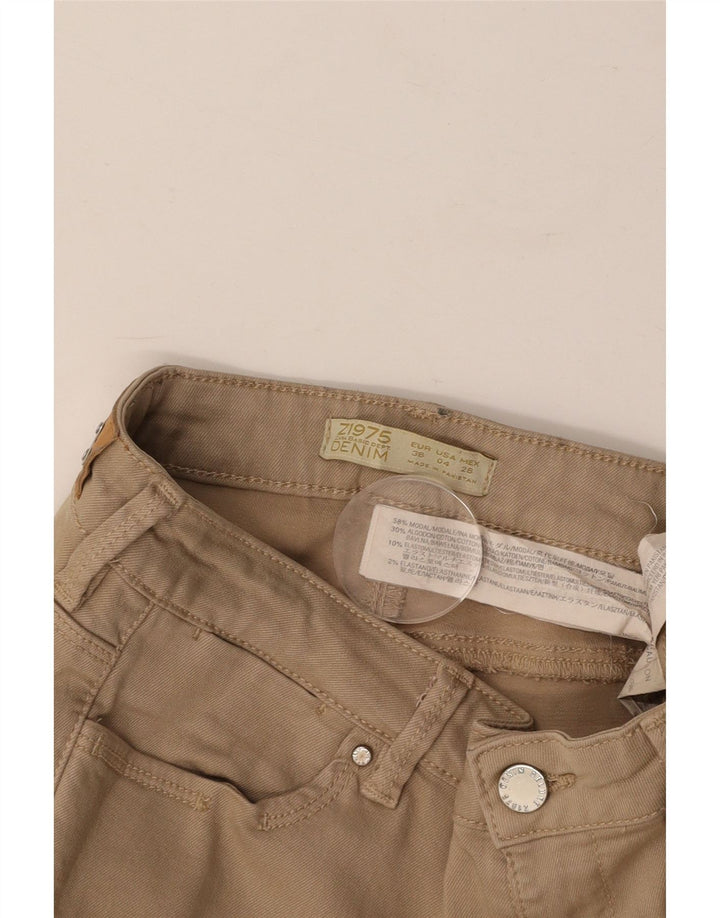 Женские повседневные брюки скинни ZARA EU 36 XS W26 L30 Бежевый модал