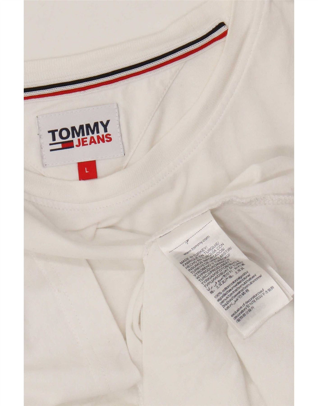 Мужская футболка Tommy Hilfiger, большой белый хлопок