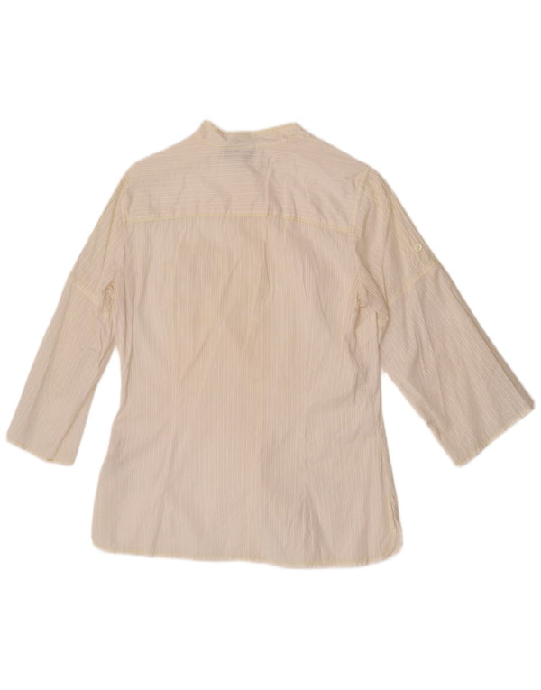 Джинсы Trussardi Jeans Женская рубашка с рукавом 3/4 UK 16, хлопок в большую белую полоску