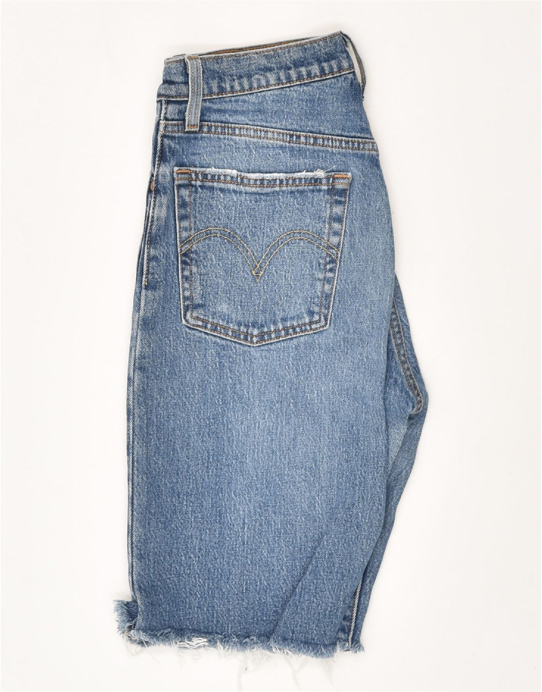 LEVI'S Womens 501 Denim Bermuda Shorts W26 Small Blue Cotton Vintage Levi's and Second-Hand Levi's from Messina Hembry 