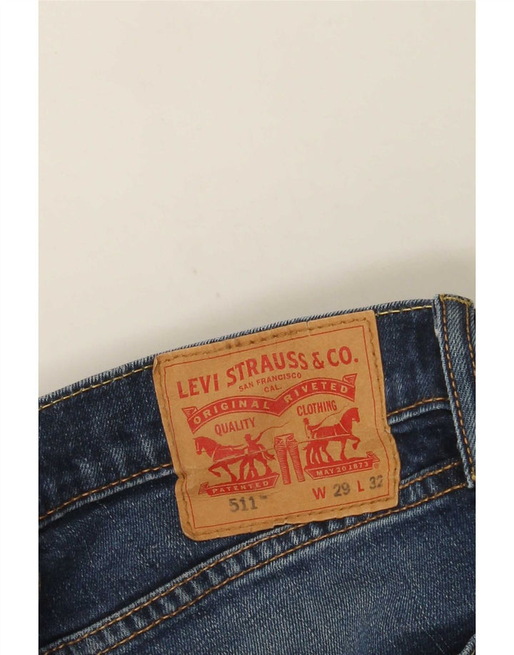 Мужские джинсы Levi's Slim 511 W29 L29 синие, хлопок