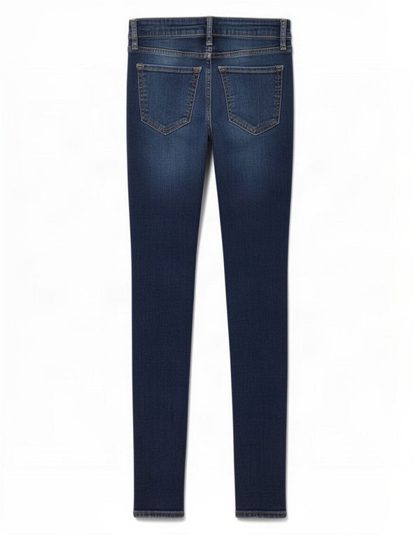 Женские потертые джинсы скинни Gap W25 L29, синий хлопок