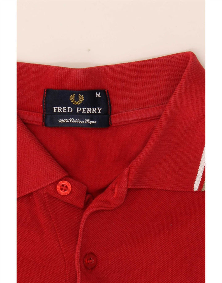Мужская рубашка-поло Fred Perry, хлопок среднего красного цвета