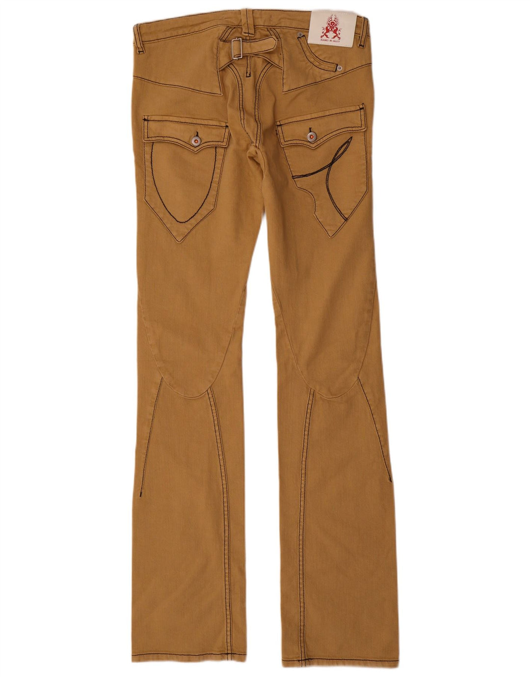 Женские брюки с заниженной талией Against My Killer IT 46, большие W32 L36, бежевые