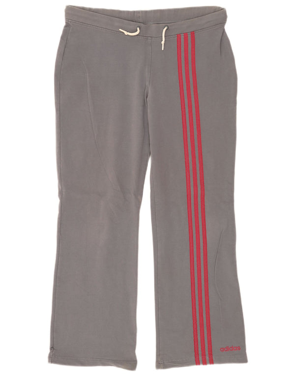 Женские спортивные брюки Adidas UK 14, хлопок среднего серого цвета