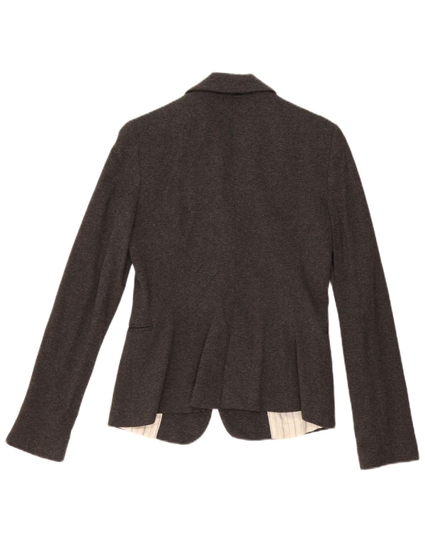 Женский пиджак Zara на 1 пуговице UK 10, маленький серый ацетат