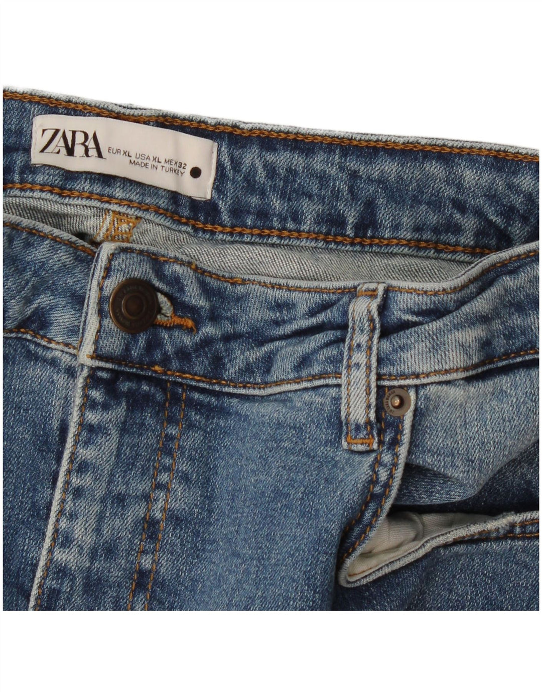 Женская джинсовая юбка Zara XL W32 Синяя