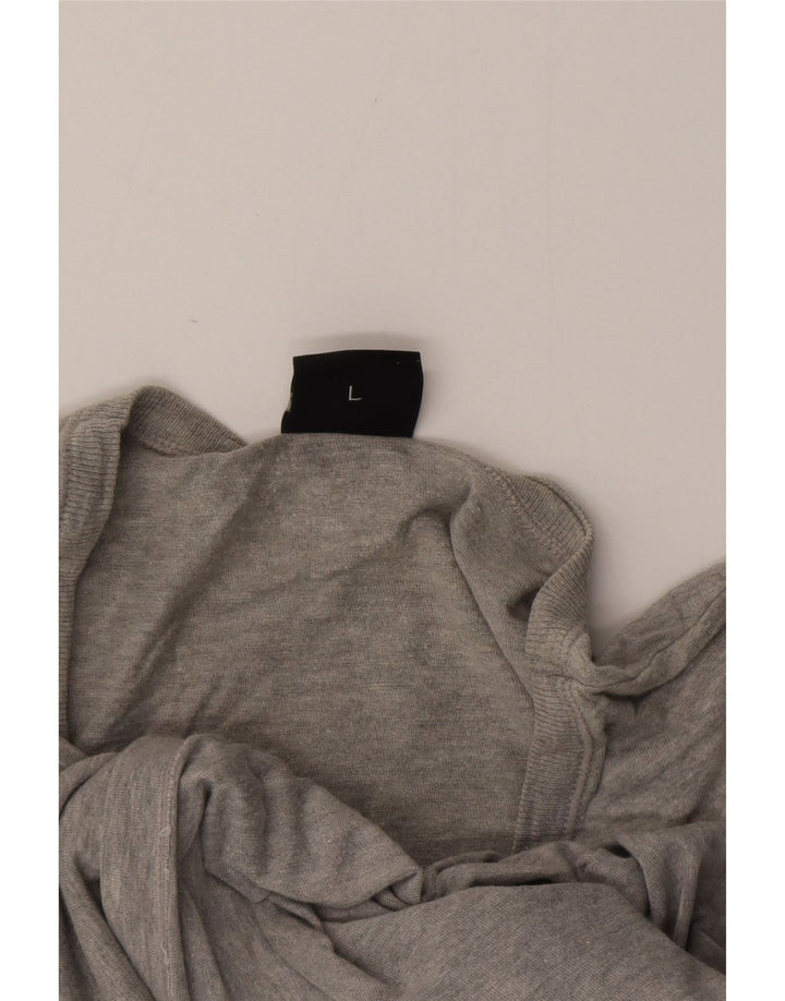 Женская футболка HUGO BOSS Top UK 16, большой серый хлопок