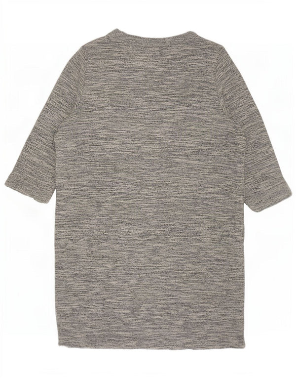 Женское платье прямого кроя с рукавом 3/4 Marks & Spencer, Великобритания 20, 2XL, серое в крапинку