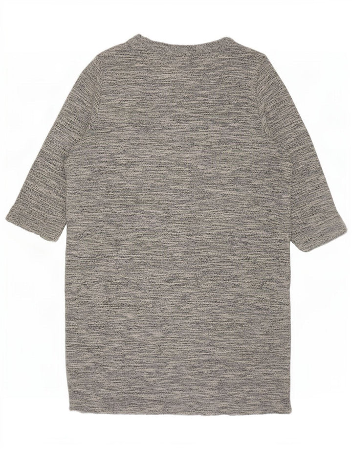 Женское платье прямого кроя с рукавом 3/4 Marks & Spencer, Великобритания 20, 2XL, серое в крапинку