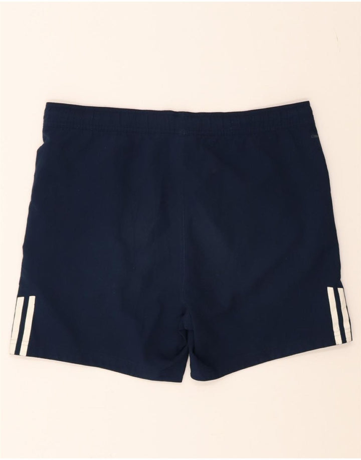 ADIDAS Mens Sport Shorts Small  Navy Blue Polyester Vintage Adidas and Second-Hand Adidas from Messina Hembry 