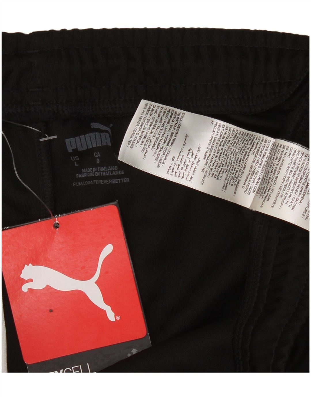 Мужские спортивные брюки Puma, джоггеры, большие черные, полиэстер
