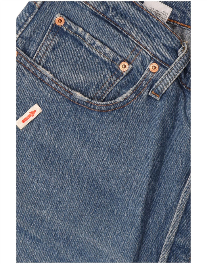 Женские прямые джинсы Levi's 501 W34 L28 синие, хлопок