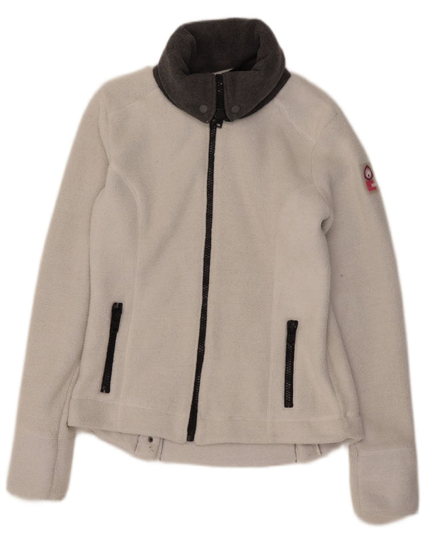 Женская флисовая куртка Superdry UK 14, большой белый полиэстер