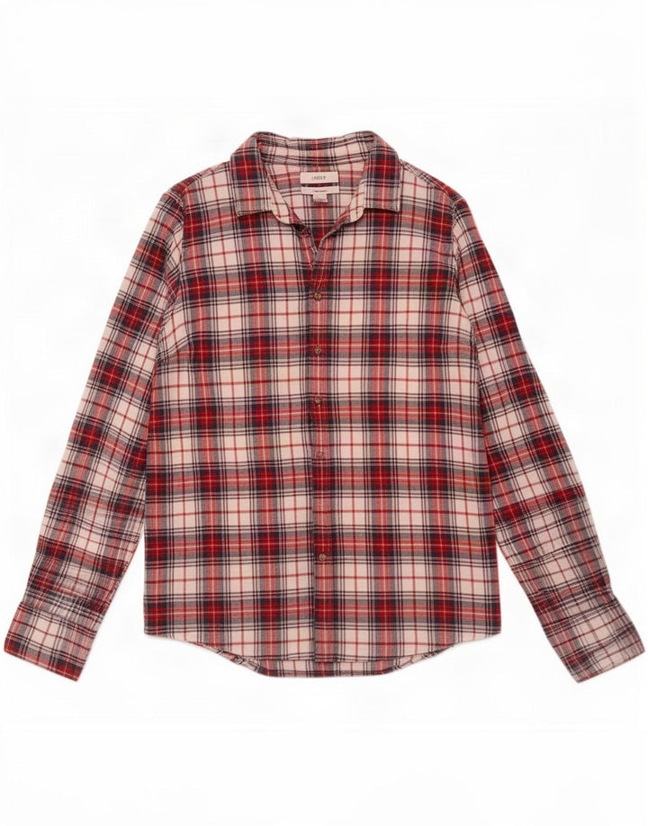 Женская фланелевая рубашка J. Crew, размер США 4, маленькая красная клетка