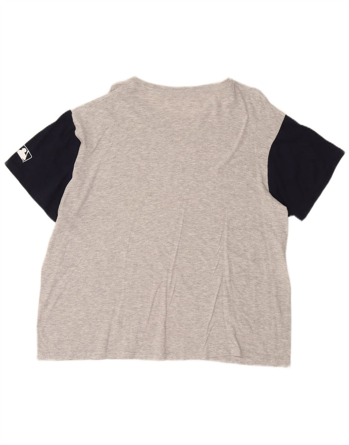 Мужская футболка с графическим рисунком Genuine Merchandise, большой серый хлопок с цветными блоками