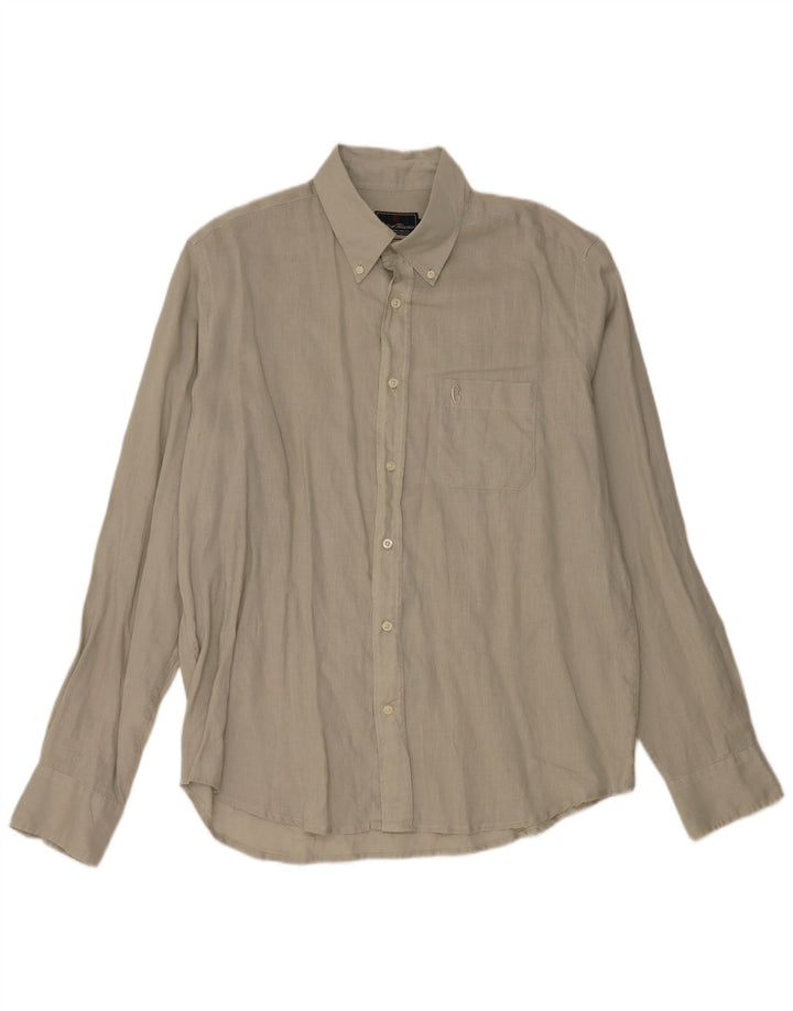 Рубашка мужская Conte of Florence 2XL серая льняная