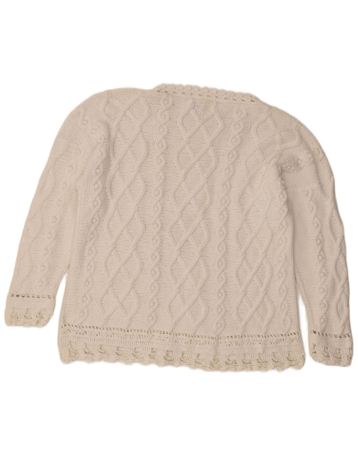 Женский свитер с вырезом «лодочка» Golden Spiderweb, Великобритания, 16, большой белый