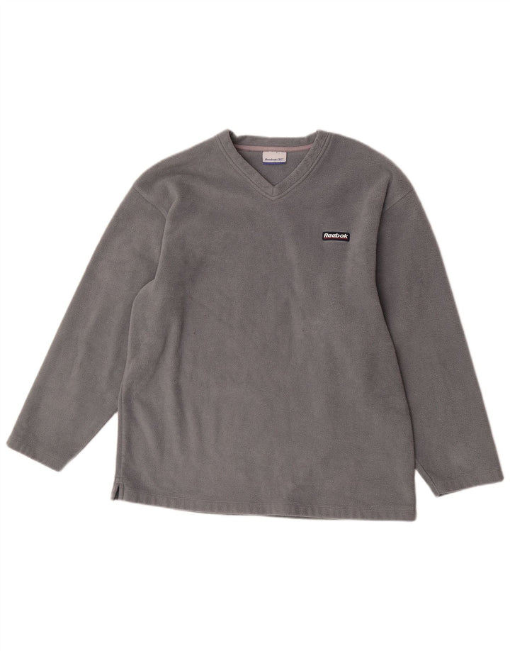 Мужской флисовый джемпер Reebok большой серый полиэстер