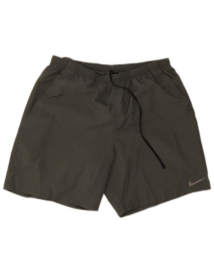 Мужские спортивные шорты Nike Dri Fit, большие зеленые, полиэстер