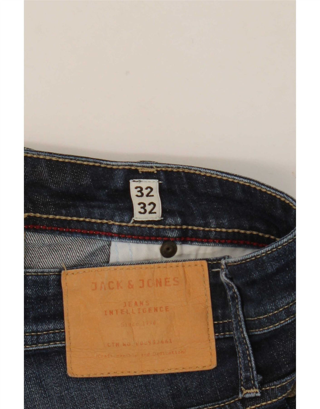 Мужские прямые джинсы Jack & Jones Clark стандартного кроя W32 L32 синие