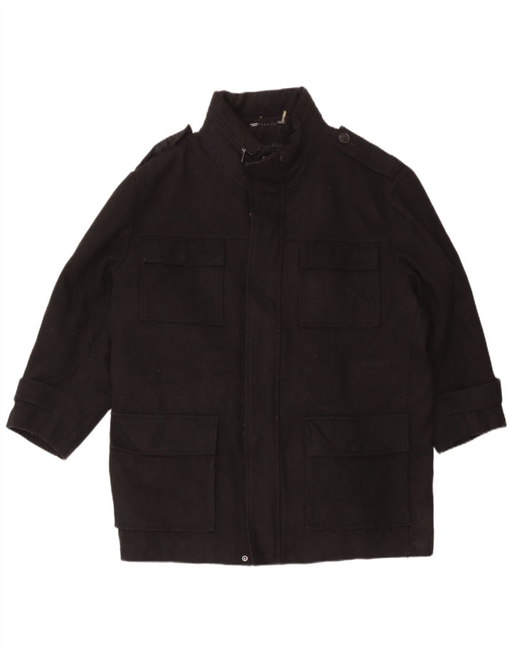 Мужская куртка в стиле милитари Calvin Klein UK 42 XL, черная шерсть