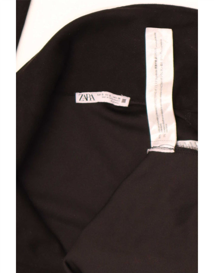 Женское открытое пальто Zara UK 10, маленький черный полиэстер