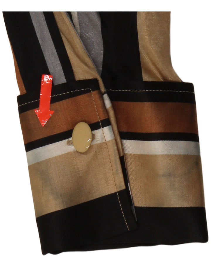 Женская блузка-рубашка Naracamicie UK 12, вискоза в разноцветную полоску среднего размера