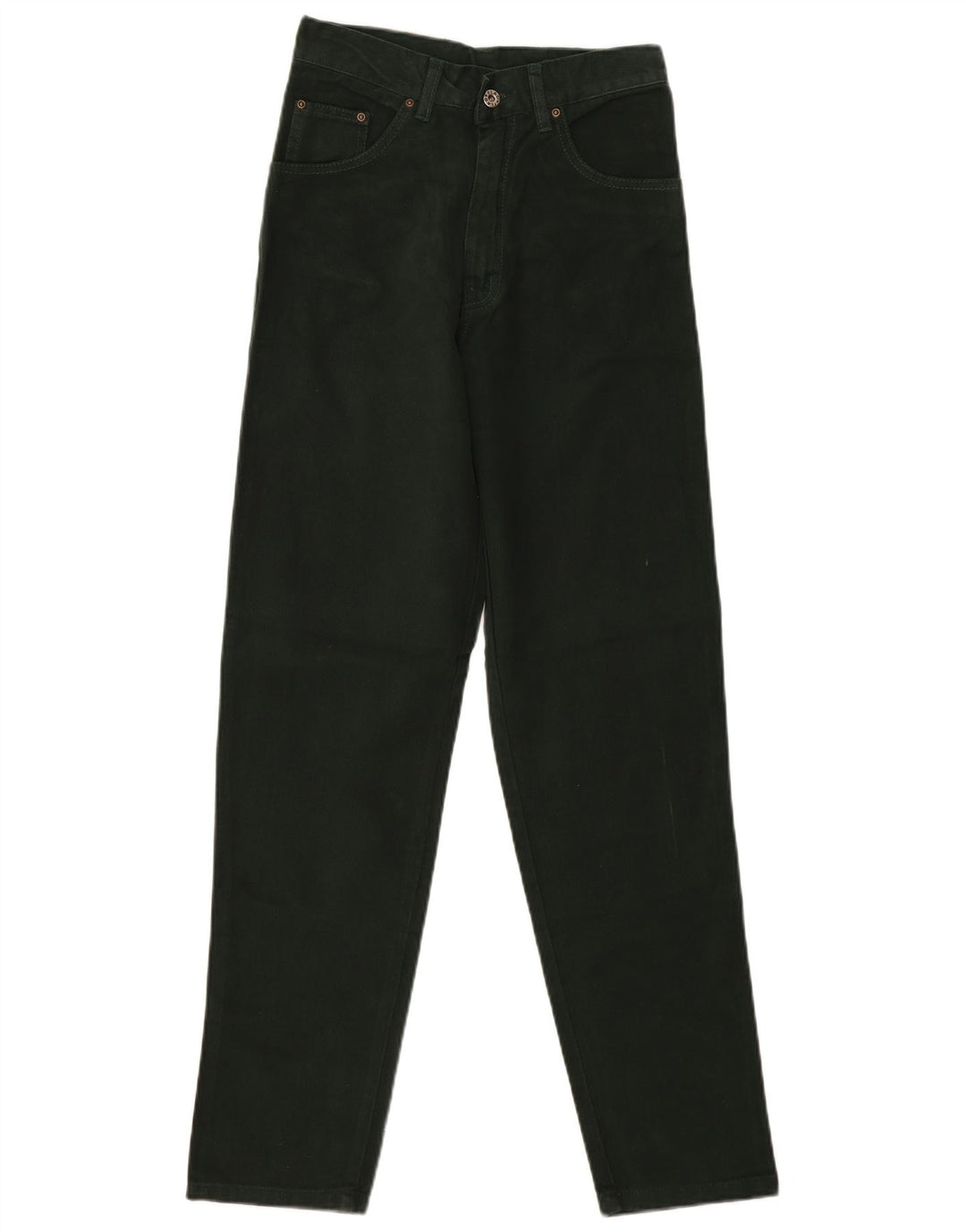 ВИНТАЖНЫЕ женские узкие джинсы с высокой талией EU 36, маленькие W28 L31, зеленый хлопок