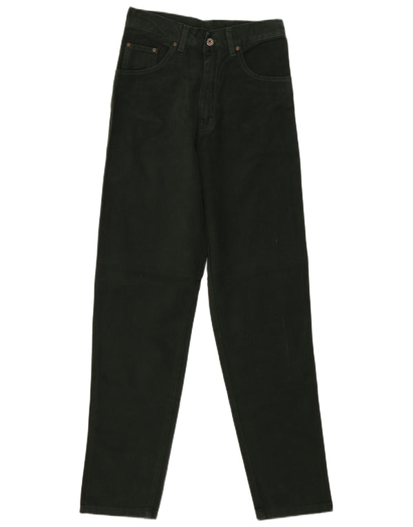ВИНТАЖНЫЕ женские узкие джинсы с высокой талией EU 36, маленькие W28 L31, зеленый хлопок