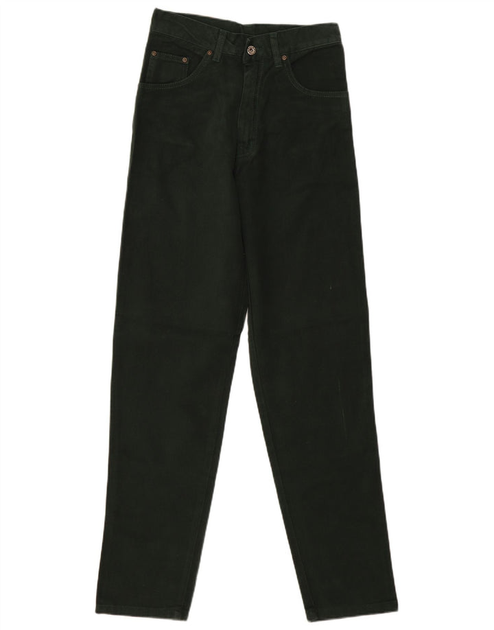 ВИНТАЖНЫЕ женские узкие джинсы с высокой талией EU 36, маленькие W28 L31, зеленый хлопок