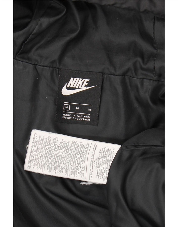 Утепленная куртка с капюшоном и графическим рисунком для мальчиков Nike, 10–11 лет, средний черный полиэстер