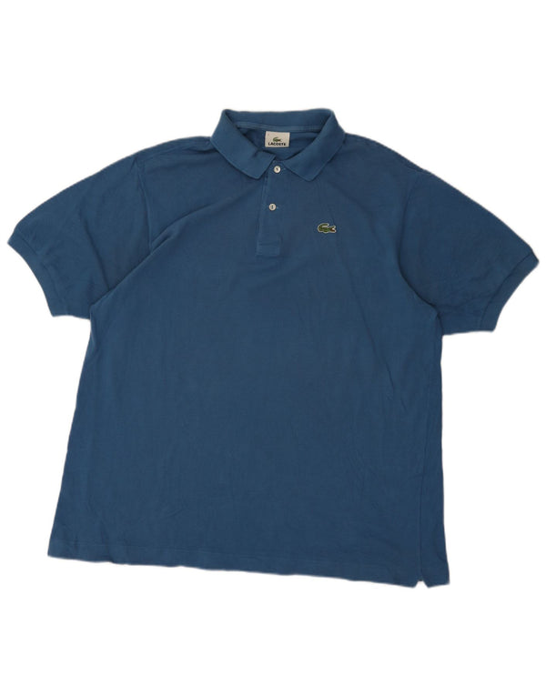 Мужская рубашка-поло Lacoste, размер 7, 2XL, синяя, хлопок