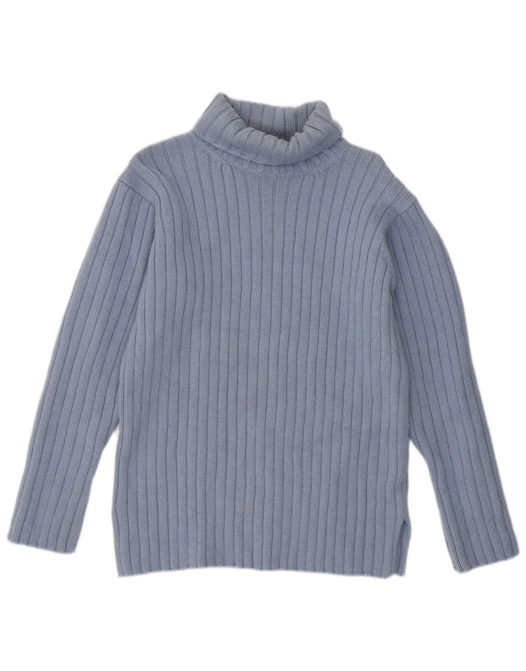 Женский свитер JIGSAW с высоким воротником, Великобритания, 14, средний синий, шерсть